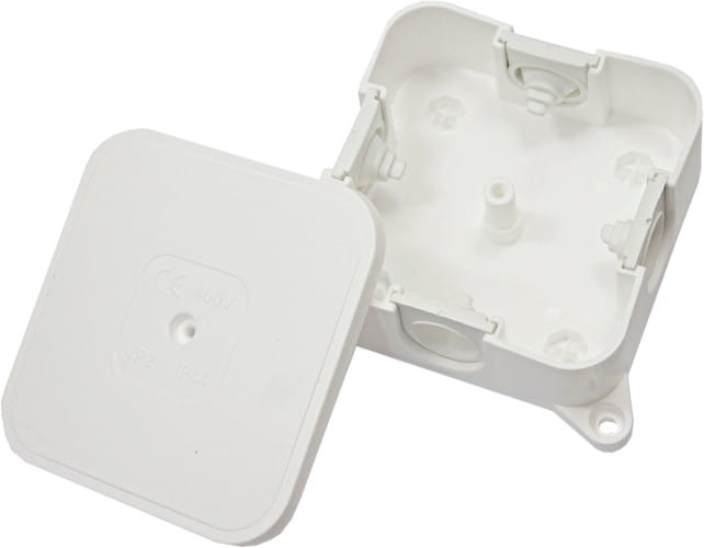 Puszka natynkowa hermetyczna pusta 85x85x35 IP44 400V biała